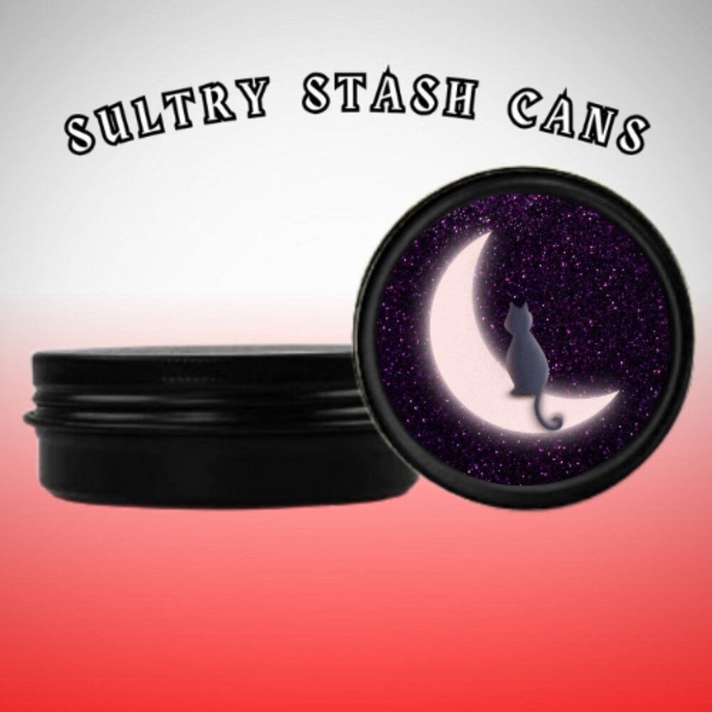 MOONLIGHT CAT CUSTOM STASH JAR